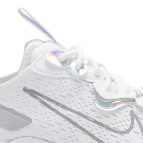 Nike Vision React White and silver Irredecsent sneakers womens size 7 - Picture 10 of 12